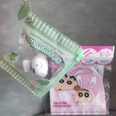 プチっとすわりマス　クレしん　ミニフィギュア　シロ　ジップバッグ　チャック袋