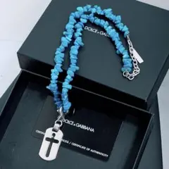 Dolce&Gabbana ターコイズ クロス 2way ネックレス 925