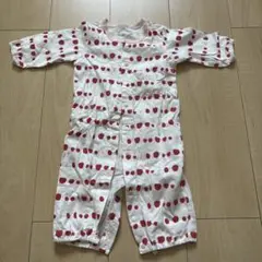 COMME CAISMりんご柄カバーオール