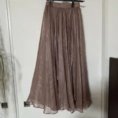 フレアロングスカート Lilybrown