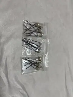 パール付きブラックヘアピン3パック 3サイズ