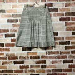 【NEWYORKER】タックデザインランダムボーダースカート