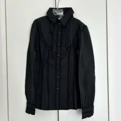 axes femme❤️ブローチ付きフリルブラウス