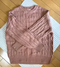 WEGO ケーブル編みニット F ピンク