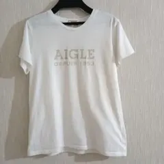 ★エーグル★AIGLE ロゴT 半袖オフホワイトMのサムネイル