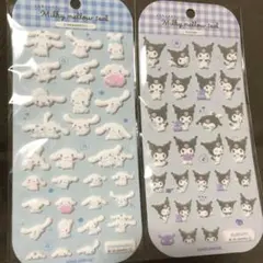 サンリオ ミルキーメロウシール シナモロール クロミ ぷっくりふわふわ立体シール