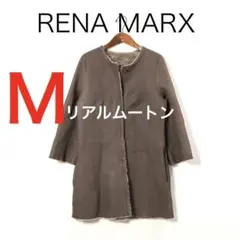 H3161◾️レナマルクス　ノーカラー　リアルムートンコート