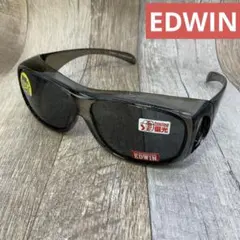 EDWIN 偏光サングラス　カバーグラス　ブラック　丸型　新品未使用（訳あり）