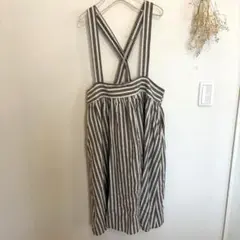 SamansaMos2 ジャンパースカート ストライプ