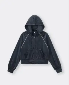 GU ベロアフルジップパーカ