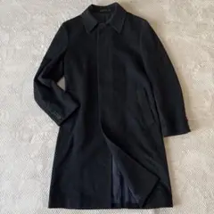 【アンゴラ100%】美品　ポールスミス　ステンカラーコートL ダークネイビー