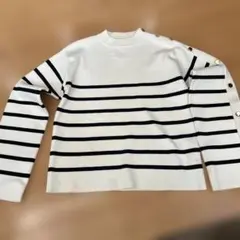 ストライプデザイン 長袖ニット