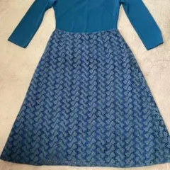 シビラ　レース　スカート　ブルーグリーン　美品のサムネイル