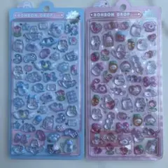 国内正規品　ボンボンドロップ シール 2シートセット　うさぎ　ももいろぼん