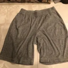 グレー ショートパンツ ゴムウエスト