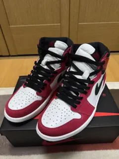 NIKE Air Jordan 1 スモークグレー　レッドカスタム