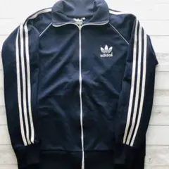 アディダス　adidas L ビッグロゴ　トラックジャケット ジャージ　ネイビー