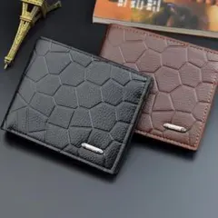 【W84】（ブラウン）財布 メンズ 折れ財布 二つ折り コンパクト 薄い 大容量