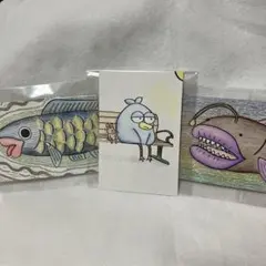 ユニークなイラスト ポストカードセット