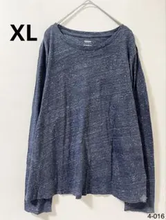 【ゆるダボ】SONOMA 杢ネイビー 長袖Tシャツ ロンT XL カジュアルのサムネイル