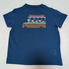 90★モンベル★クルマ乗りアニマルプリントＴシャツ★ブルー　ベビーのサムネイル