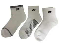 新品 ヨネックス 3足 レディース アンクル ソックス 靴下 22cm〜25cm