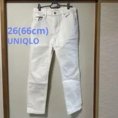 UNIQLO ホワイト ストレートデニム レディース