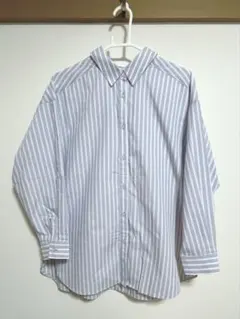 Honeys ストライプ 長袖シャツ 水色×薄ピンク Mサイズ
