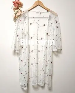 Blistorm ブリストーム シアー 花柄 刺繍 カーディガン トップス