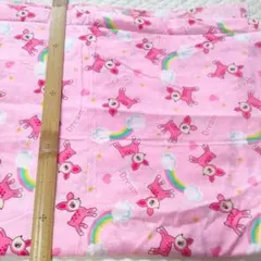 B 155×1ｍ　平成レトロ　バンビ　綿シーチング　ピンク　小鹿
