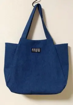 [セール]大きいチューリップバッグ　デニム(ブルー)　ハンドメイド