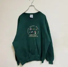 古着　アメカジ　Marathon スウェット　ビックロゴ　刺繍　メンズ　アメリカ