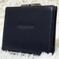 COMME CA DU MODE コムサ 財布 小銭入れ　がま口　ロゴ　レザー