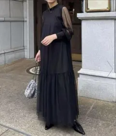 CAPRICIEUX LEMAGE チュールハイネックワンピース