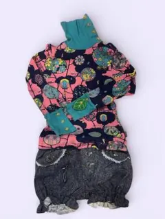 花柄長袖カットソー 110cm ショートパンツ 120cm