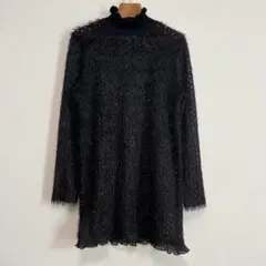 美品　CARVEN シースルーシャギーニット　ブラック