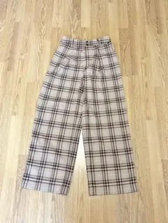 【セール‼️】チェック柄 パンツ ウエストベルト付きのサムネイル