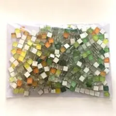500g グリーン系MIX ガラスタイル モザイクタイル