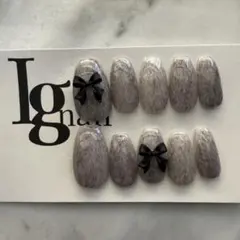 現品限り　リボンネイル　推しネイル　卒業式ネイル　卒業式ネイル　ネイルチップ