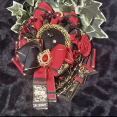 痛ロゼット　赤　黒　レッド　ブラック