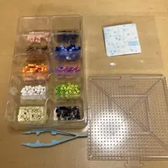 アイロンビーズセット 多色とピンセット付き