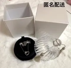 4C ハート型シルバーネックレス ボックス付き