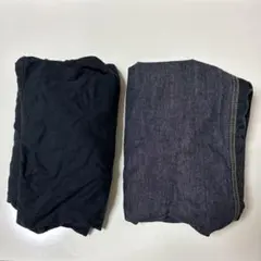 無印良品　体にフィットするソファカバー大　ビーズクッションカバー　綿デニムと紺