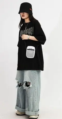 ミニ ショルダーバッグ スマホバッグ サコッシュ ホワイト 男女兼用 新品未使用