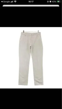 ライトベージュ スリムフィット パンツ S キャロウェイ　コーデュロイ　美品！