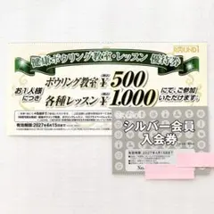 新品＊ラウンドワン株主優待券 シルバー会員入会券 1枚 2027年4月15日まで