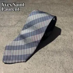 YVES SAINT LAURENT ネクタイ シルク 格子柄