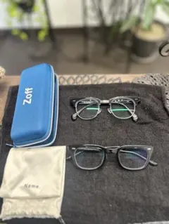最終値下げ★Zoff &name.コラボブラックフレーム メガネ 2点セット