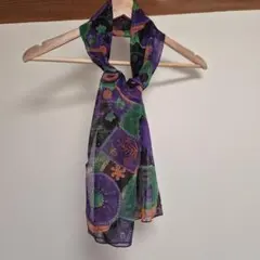 パッチワークデザイン シフォンスカーフ