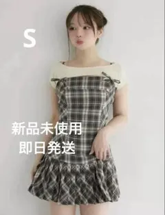 ANDMARY アンドマリー Karen check mini dress S 美品】andmary Karen check mini dress Sサイズ - メルカリ